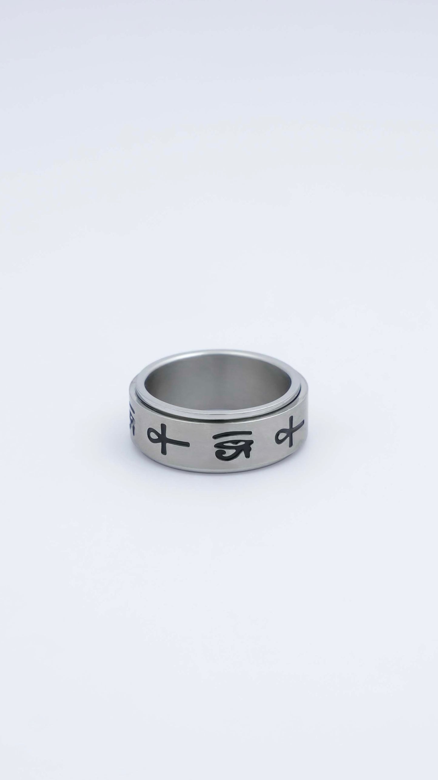 Spinner Ankh ring